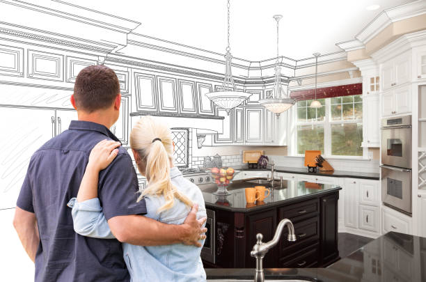 Custom kitchen cabinets installed in a Lewisville home
